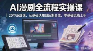 AI漫剧全流程实操课|20节系统课,从基础认知到后期合成,零基础也能上手-任任的小木屋 - 热点知汇