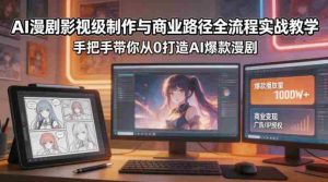 AI漫剧影视级制作与商业路径全流程实战教学，手带你从0打造AI爆款漫剧-任任的小木屋 - 热点知汇