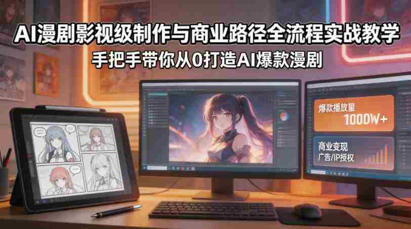AI漫剧影视级制作与商业路径全流程实战教学,手带你从0打造AI爆款漫剧-任任的小木屋 - 热点知汇