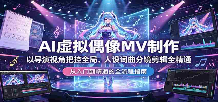 AI虚拟偶像MV制作：以导演视角把控全局，人设词曲分镜剪辑全精通-任任的小木屋 - 热点知汇