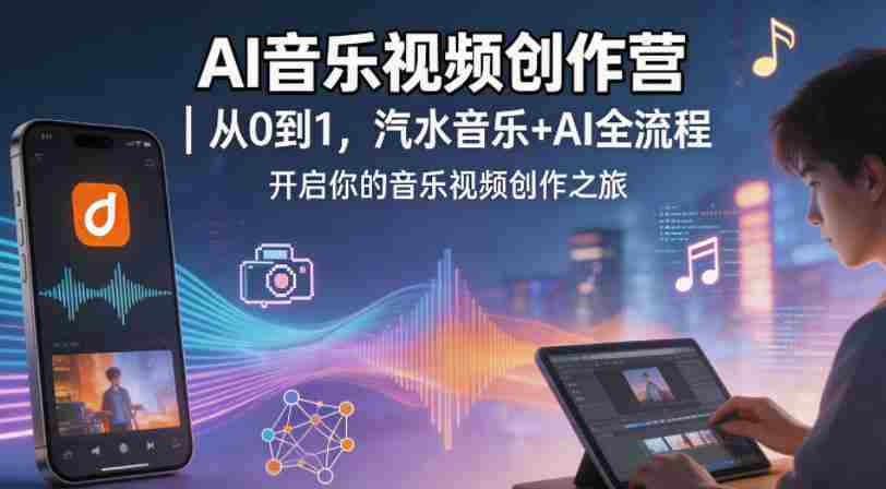 AI音乐视频创作营｜从0到1，汽水音乐+AI全流程，开启你的音乐视频创作之旅-任任的小木屋 - 热点知汇