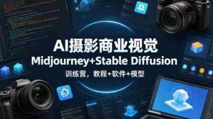 AI摄影商业视觉Midjourney+Stable Diffusion训练营，教程+软件+模型-任任的小木屋 - 热点知汇