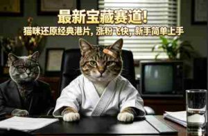 最新宝藏赛道！猫咪还原经典港片，涨粉飞快，新手简单上手-任任的小木屋 - 热点知汇