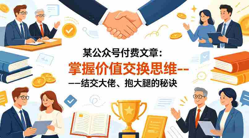 某公众号付费文章：掌握价值交换思维—-结交大佬、抱大腿的秘诀-任任的小木屋 - 热点知汇
