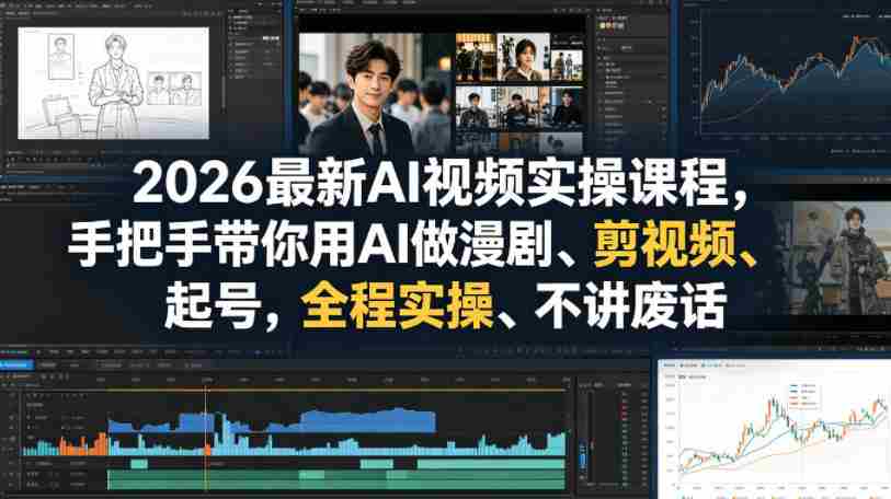 2026最新AI视频实操课程，手把手带你用AI做漫剧、剪视频、起号，全程实操、不讲废话-任任的小木屋 - 热点知汇