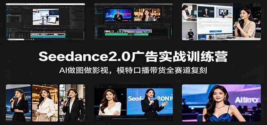 Seedance2.0广告实战训练营:AI做图做影视,模特口播带货全赛道复刻-任任的小木屋 - 热点知汇