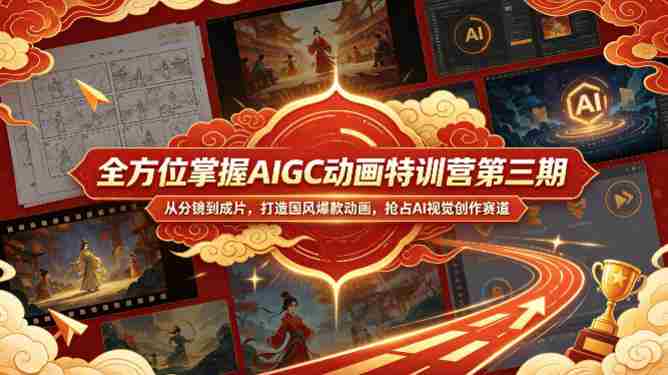 全方位掌握AIGC动画特训营第三期，从分镜到成片，打造国风爆款动画，抢占AI视觉创作赛道红利-任任的小木屋 - 热点知汇