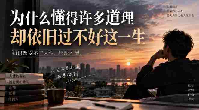 某社群精选文：为什么懂得许多道理却依旧过不好这一生？-任任的小木屋 - 热点知汇