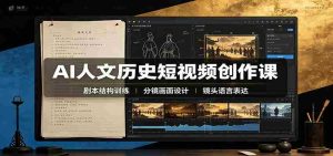 AI人文历史短视频创作课:赛道对标、剧本分镜制图,掌握视频完整产出流程-任任的小木屋 - 热点知汇
