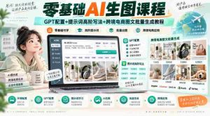 零基础AI生图课程，GPT配置+提示词高阶写法+跨境电商图文批量生成教程-任任的小木屋 - 热点知汇