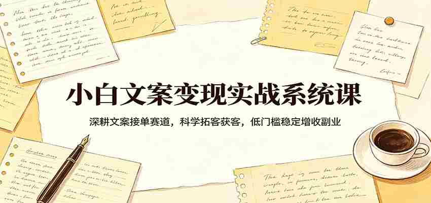 小白文案变现实战系统课：深耕文案接单赛道，科学拓客获客，低门槛稳定增收副业-任任的小木屋 - 热点知汇
