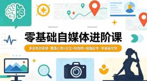 零基础自媒体进阶课,多名导师亲授,覆盖心理+定位+短视频+瑜伽起号,零基础可学-任任的小木屋 - 热点知汇