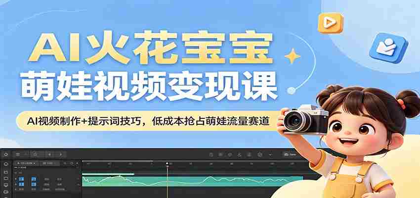 AI火花宝宝萌娃视频变现课：AI视频制作+提示词技巧，低成本抢占萌娃流量赛道-任任的小木屋 - 热点知汇