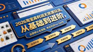 2026淘宝高利润无货源玩法，从基础到进阶，运营核心全流程，单店利润1w-5w内-任任的小木屋 - 热点知汇