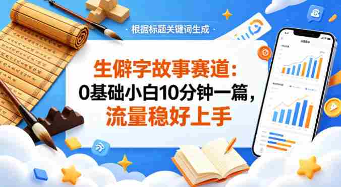 公众号流量主——生僻字故事赛道，流量稳，好上手，0基础小白也能10分钟一篇-任任的小木屋 - 热点知汇