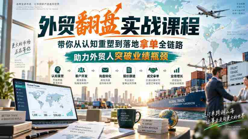 外贸翻盘实战课程,带你从认知重塑到落地拿单全链路,助力外贸人突破业绩瓶颈-任任的小木屋 - 热点知汇
