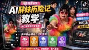 抖音博主的AI胖妹历险记教学,伙伴计划+分成计划+收徒+商单等多种收益,适合新手,手机电脑都可以操作-任任的小木屋 - 热点知汇