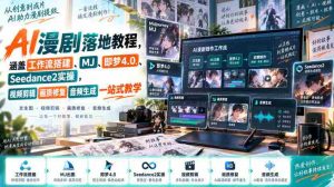 AI漫剧落地教程,涵盖工作流搭建、MJ、即梦4.0、Seedance2实操,视频剪辑画质修复音频生成一站式教学-任任的小木屋 - 热点知汇