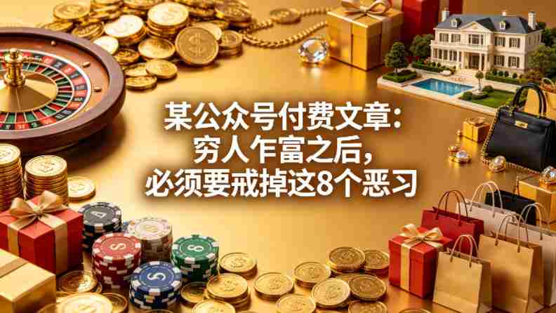 某公众号付费文章：穷人乍富之后，必须要戒掉这8个恶习-任任的小木屋 - 热点知汇
