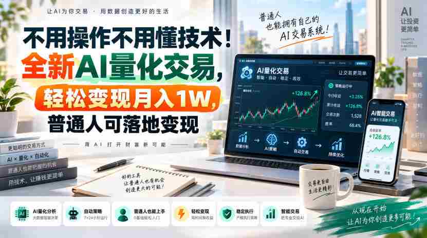 不用操作不用懂技术！全新AI量化交易，轻松变现月入1W，普通人可落地变现！【揭秘】-任任的小木屋 - 热点知汇