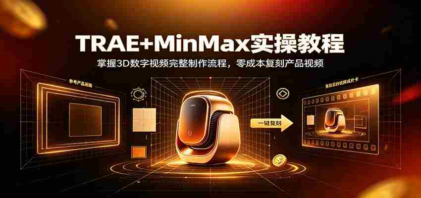 TRAE+MinMax实操教程:3D数字视频完整制作流程,零成本复刻产品视频-任任的小木屋 - 热点知汇