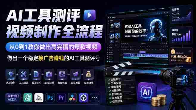 从零开始打造爆款AI测评视频，掌握全流程，轻松实现高完播率，开启广告收益之旅-任任的小木屋 - 热点知汇