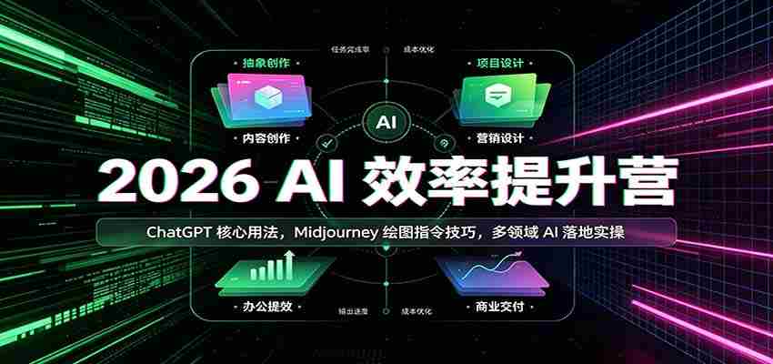 2026 AI效率提升营：ChatGPT核心用法，Midjourney绘图指令技巧，多领域AI落地实操-任任的小木屋 - 热点知汇