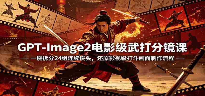 GPT-Image2电影级武打分镜课：一键拆分24组连续镜头，还原影视级打斗画面制作流程-任任的小木屋 - 热点知汇