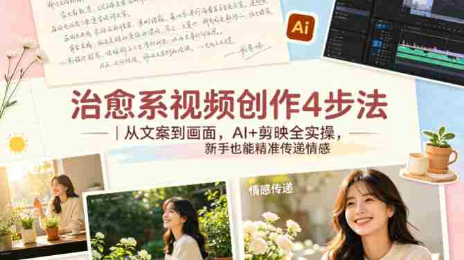 治愈系视频创作4步法｜从文案到画面，AI+剪映全实操，新手也能精准传递情感-任任的小木屋 - 热点知汇