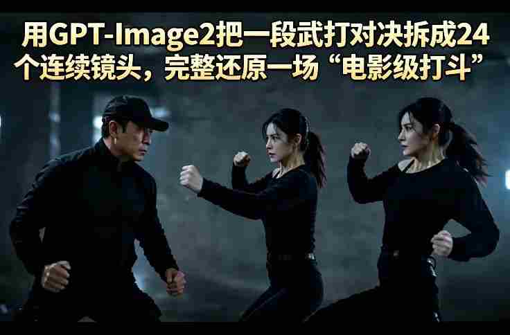 用GPT-Image2把一段武打对决拆成24个连续镜头,完整还原一场“电影级打斗”-任任的小木屋 - 热点知汇