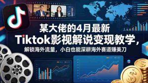 某大佬的4月最新Tiktok影视解说变现教学，解锁海外流量，小白也能深耕海外赛道賺美刀-任任的小木屋 - 热点知汇
