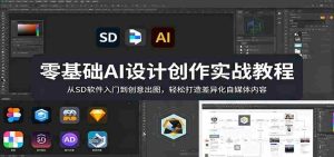 零基础AI设计创作实战教程:从SD软件入门到创意出图,轻松打造差异化自媒体内容-任任的小木屋 - 热点知汇
