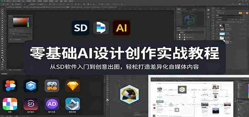 零基础AI设计创作实战教程：从SD软件入门到创意出图，轻松打造差异化自媒体内容-任任的小木屋 - 热点知汇