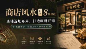 店铺风水布局全攻略：8节自学课程，教你选址秘籍，打造财富磁场实操教学-任任的小木屋 - 热点知汇