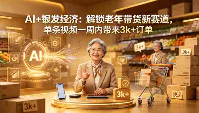 AI+银发经济：解锁老年带货新赛道，单条视频一周内带来3k+订单-任任的小木屋 - 热点知汇