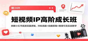 短视频IP高阶成长班:拆解小红书底层流量逻辑,对标选题+拍摄剪辑+ 精准引流实战教学-任任的小木屋 - 热点知汇