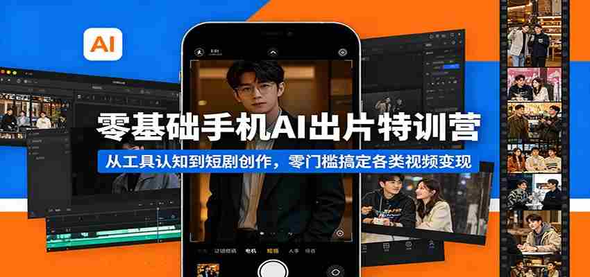 零基础手机AI出片特训营:从工具认知到短剧创作,零门槛搞定各类视频变现-任任的小木屋 - 热点知汇