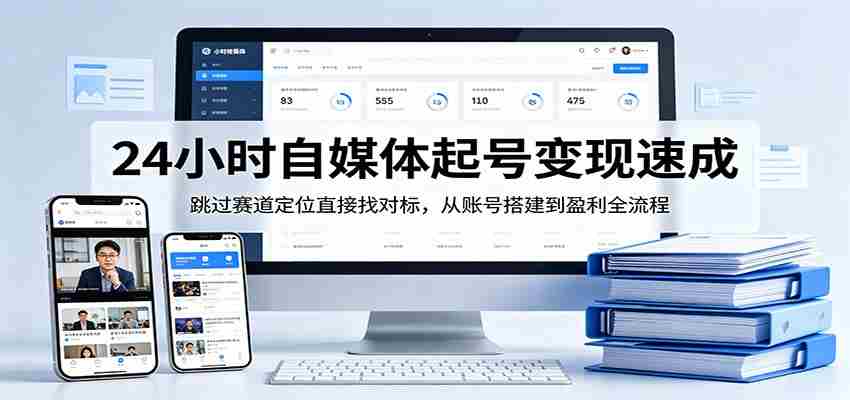 24小时自媒体起号变现速成，跳过赛道定位直接找对标，从账号搭建到盈利全流程-任任的小木屋 - 热点知汇