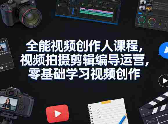 全能视频创作人课程，视频拍摄剪辑编导运营，零基础学习视频创作（更新2026年4月）-任任的小木屋 - 热点知汇