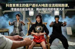抖音某博主的僵尸道长AI电影全流程陪跑课，零基础也能当导演，用AI拍出你的专属大片-任任的小木屋 - 热点知汇