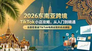 2026东南亚跨境TikTok小店攻略，从入门到精通、全面覆盖TikTok电商运营的实战课程（更新4月）-任任的小木屋 - 热点知汇