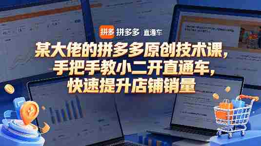 某大佬的拼多多原创技术课，手把手教小二开直通车，快速提升店铺销量-任任的小木屋 - 热点知汇