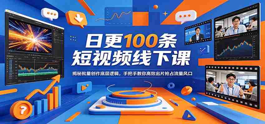 日更100条短视频线下课：揭秘批量创作底层逻辑，手把手教你高效出片抢占流量风口-任任的小木屋 - 热点知汇