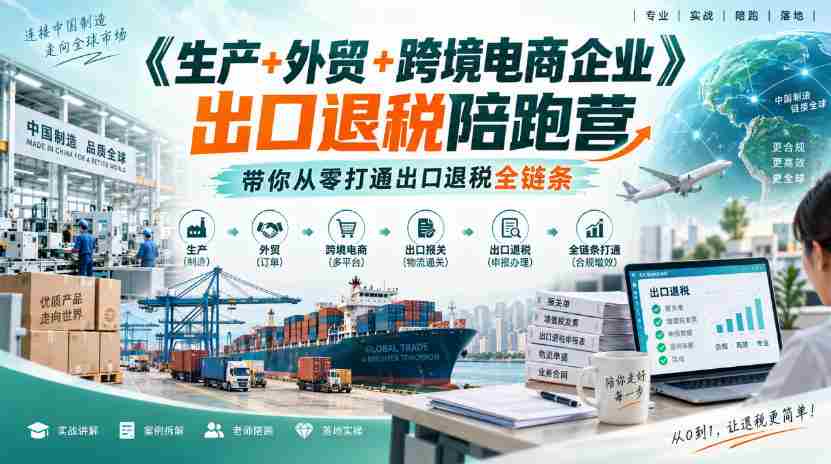 外贸企业一站式出口退税攻略营：生产、跨境电商齐参与，助你轻松入门-任任的小木屋 - 热点知汇