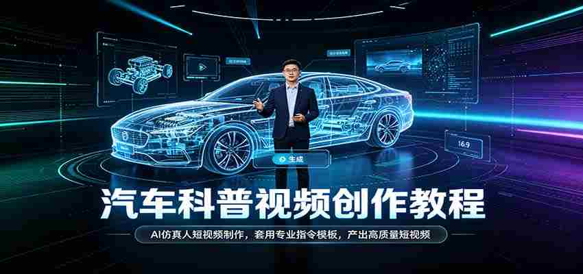 汽车科普视频创作教程：AI仿真人短视频制作，套用专业指令模板，产出高质量短视频-任任的小木屋 - 热点知汇