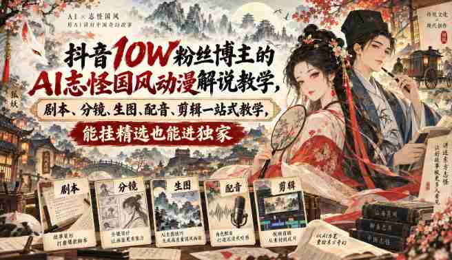揭秘抖音热门博主：AI助阵，解锁国风动漫制作全攻略——剧本、分镜、生图、配音、剪辑一网打尽-任任的小木屋 - 热点知汇