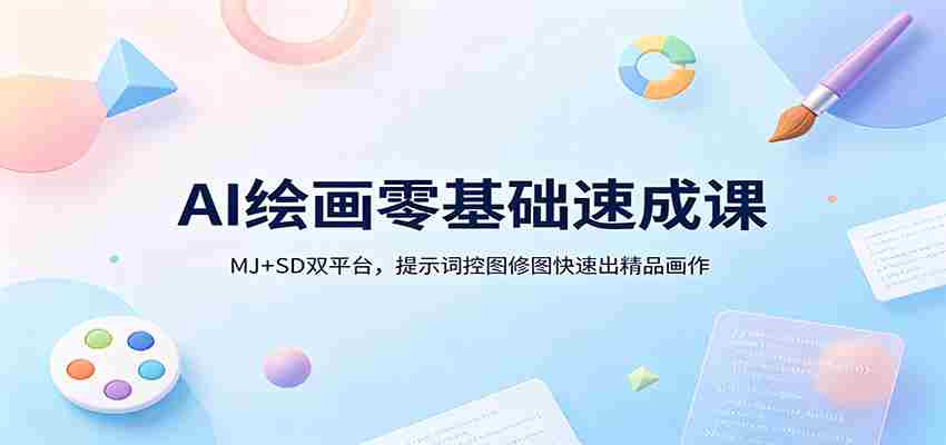 AI绘画零基础速成课：MJ+SD双平台，提示词控图修图快速出精品画作-任任的小木屋 - 热点知汇