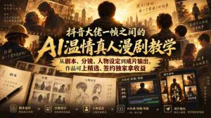 揭秘抖音神作：AI助力真人动画制作全过程，剧本到成品，轻松签约收益！-任任的小木屋 - 热点知汇