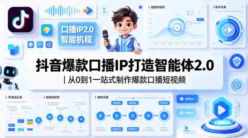 抖音爆款口播IP打造智能体2.0｜从0到1一站式制作爆款口播短视频-任任的小木屋 - 热点知汇