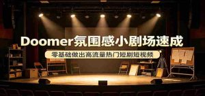 Doomer氛围感小剧场速成,零基础做出高流量热门短剧短视频-任任的小木屋 - 热点知汇